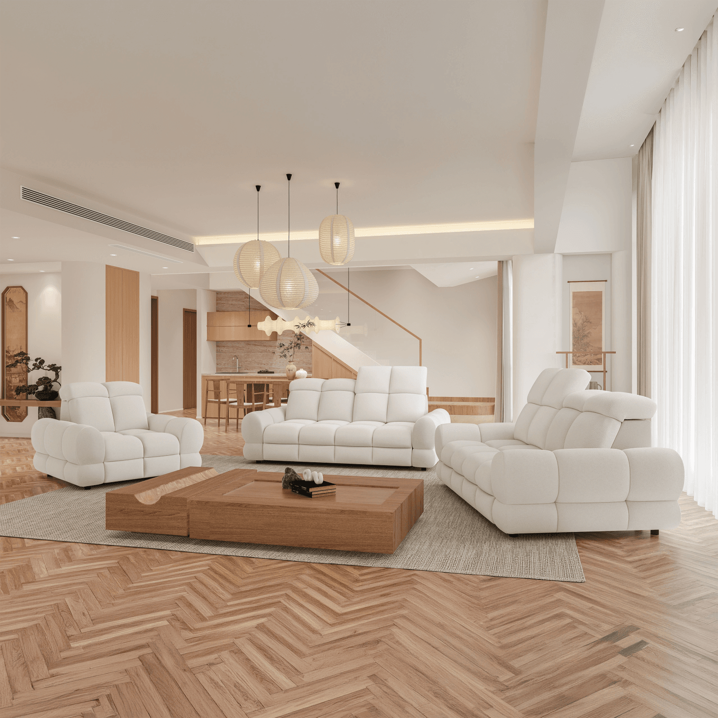 Wygodna biała Sofa Tollo S2