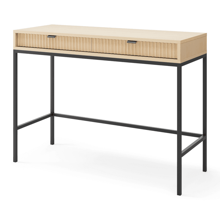 Toaletka Crow 104 cm dąb vicenza + czarny stelaż
