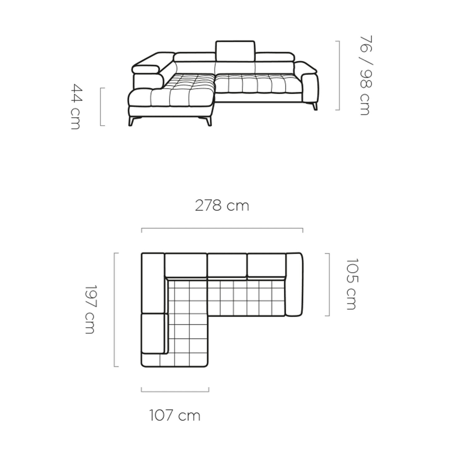 Narożnik elektryczny Chivas