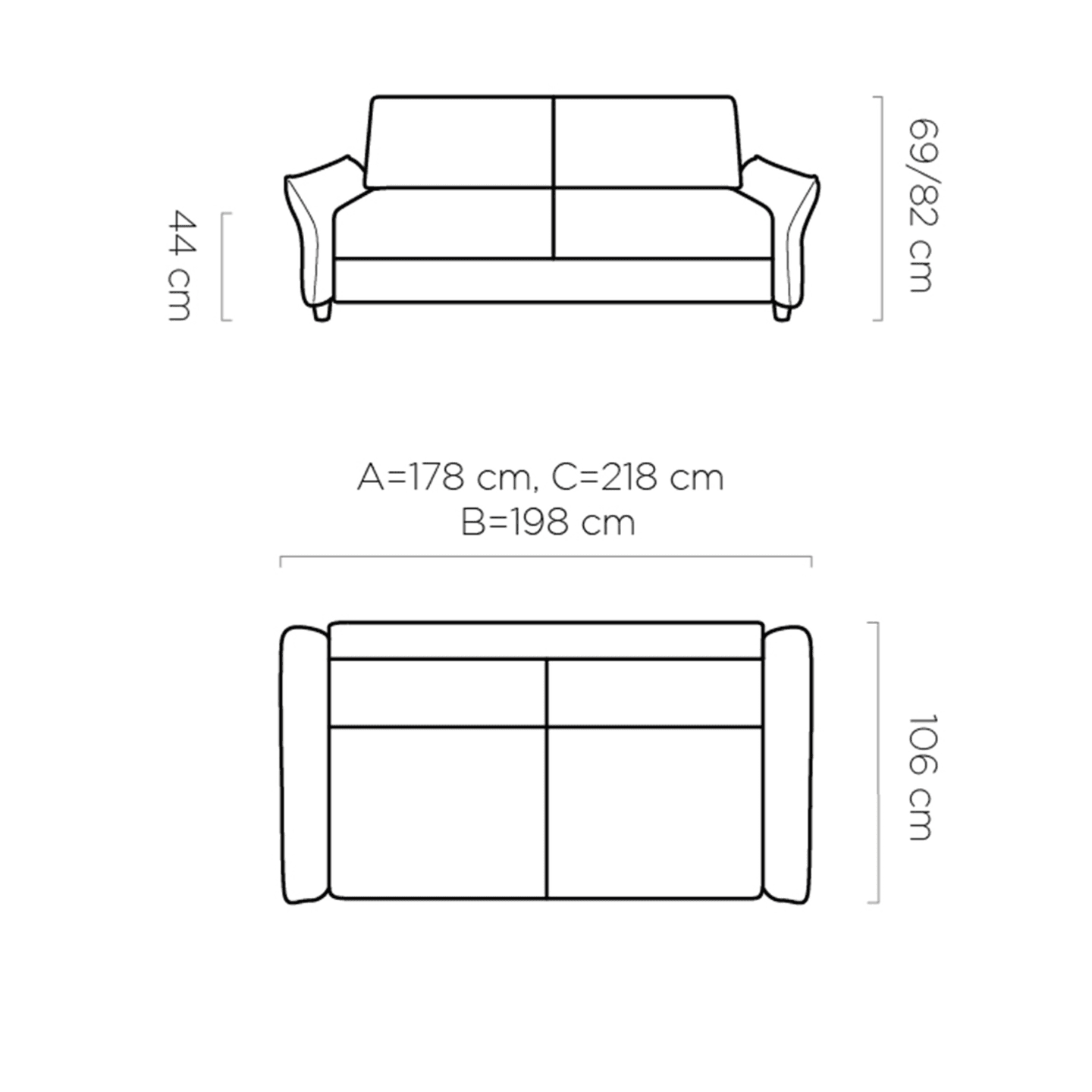 Sofa Canto 120 Włoski system rozkładania