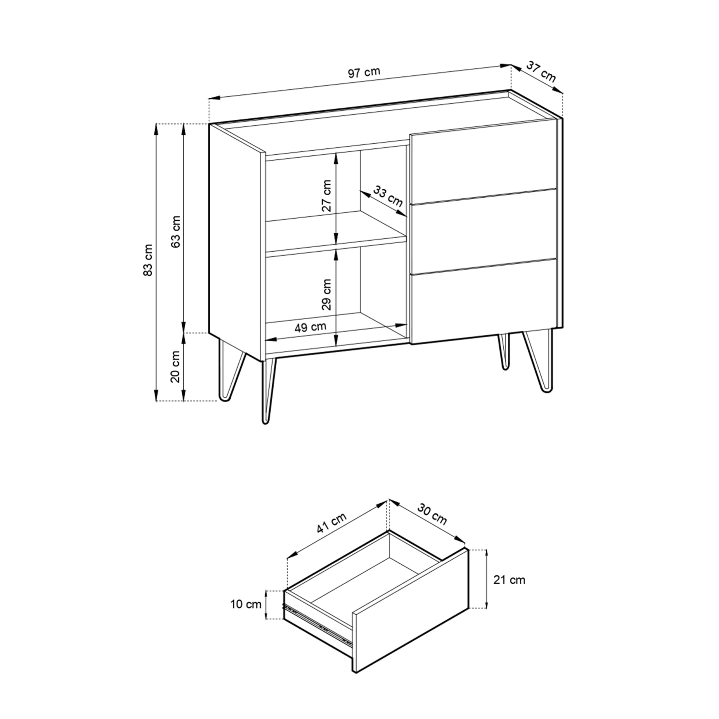 Komoda Balance 97 cm