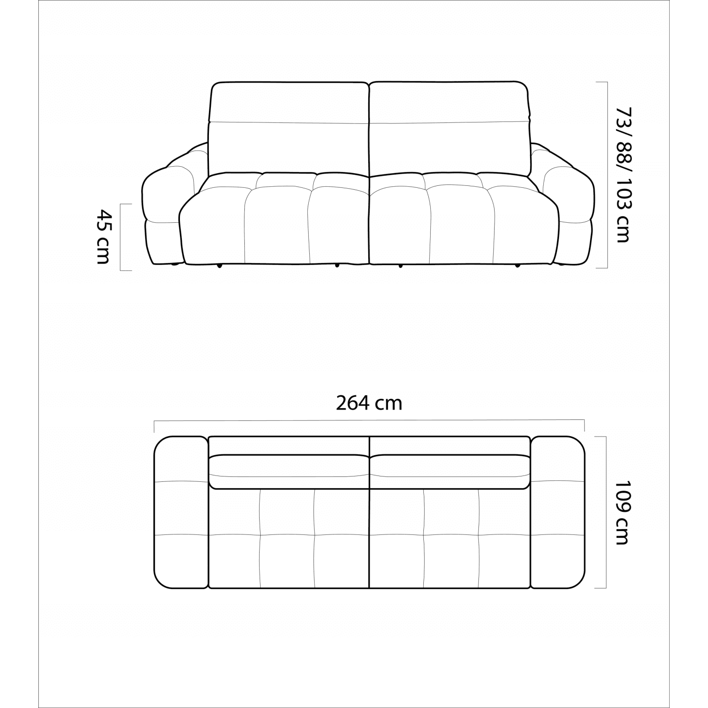 Stylowa sofa elektryczna Mateo Bigsofa
