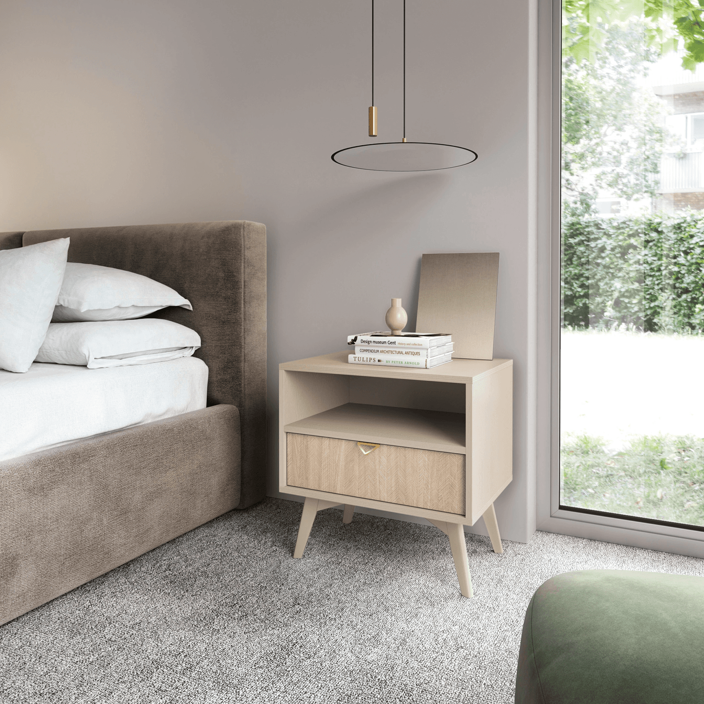 Stolik nocny Grove beż