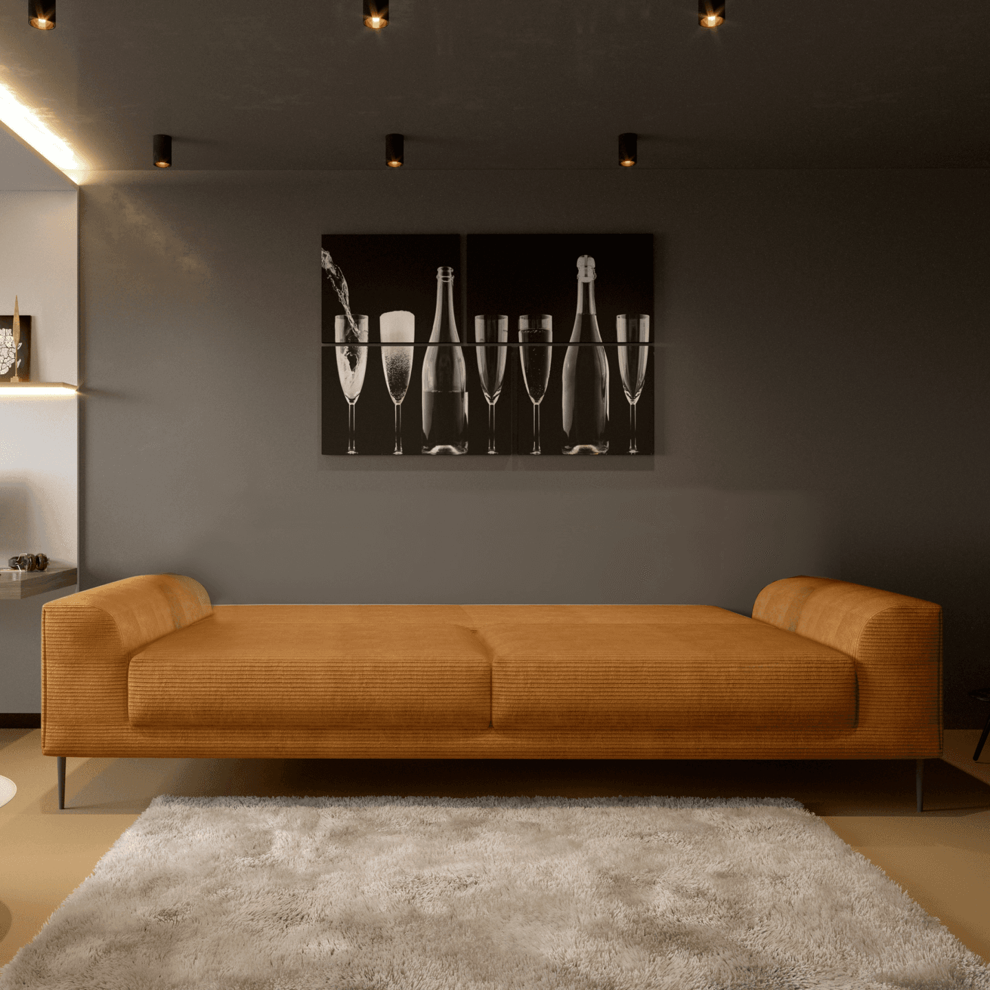 Elegancka sofa Capitol - pojemnik na pościel WERSAL