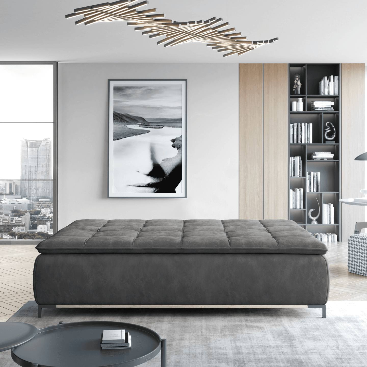 Elegancka sofa Sweet z pojemnikiem na pościel