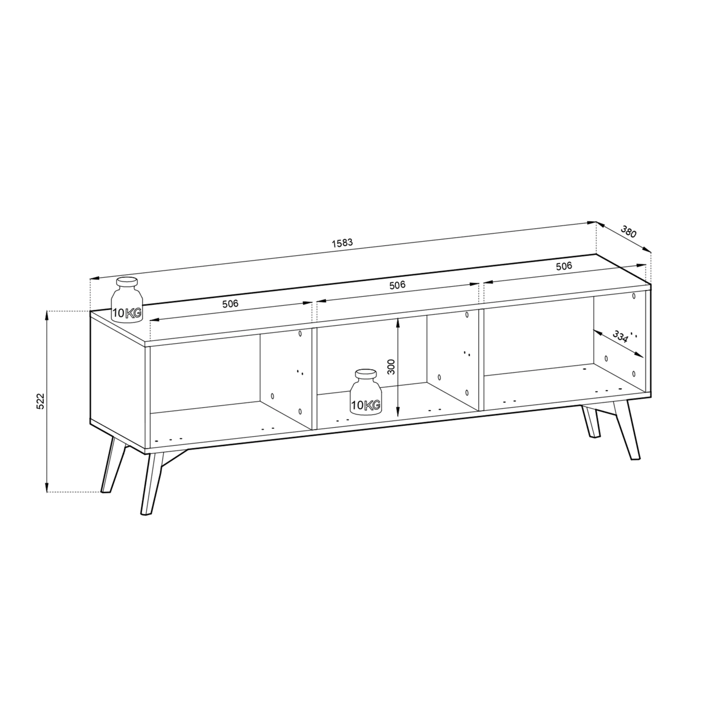 Szafka RTV Grove Eukaliptus