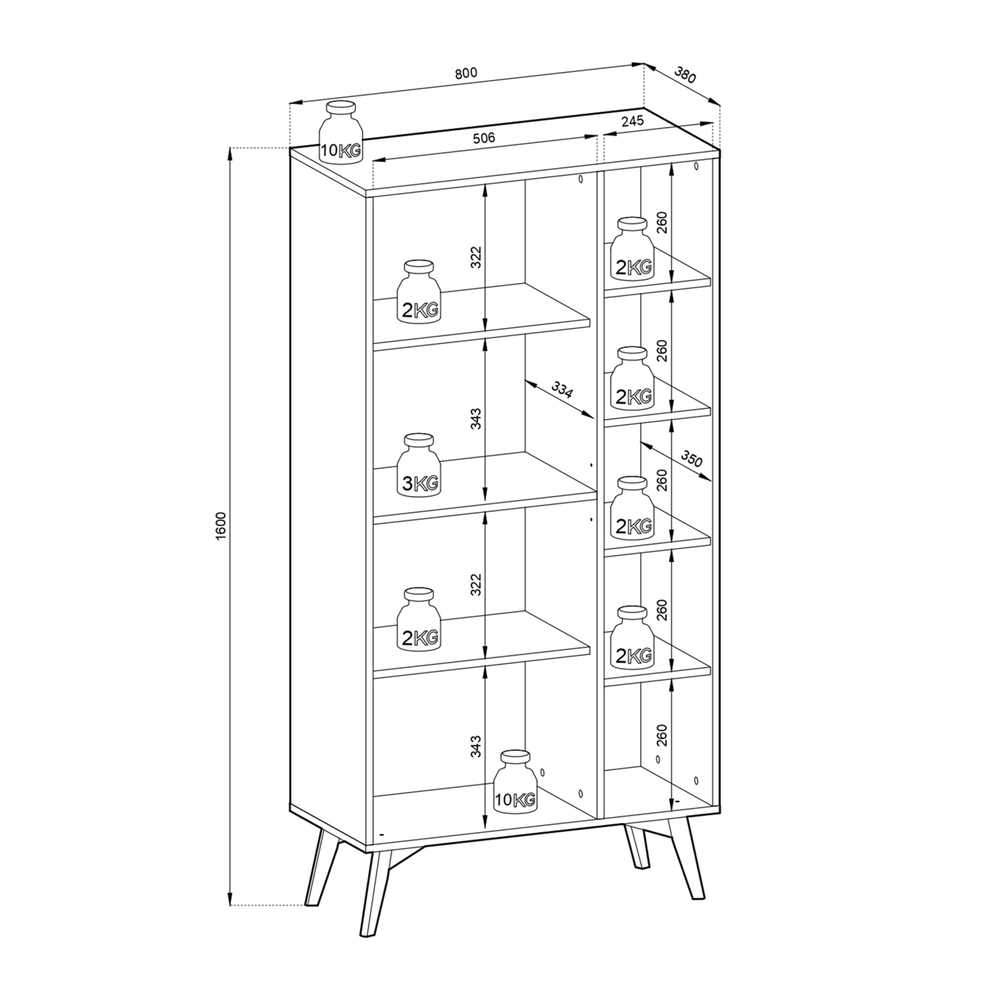 Regał Grove Eukaliptus