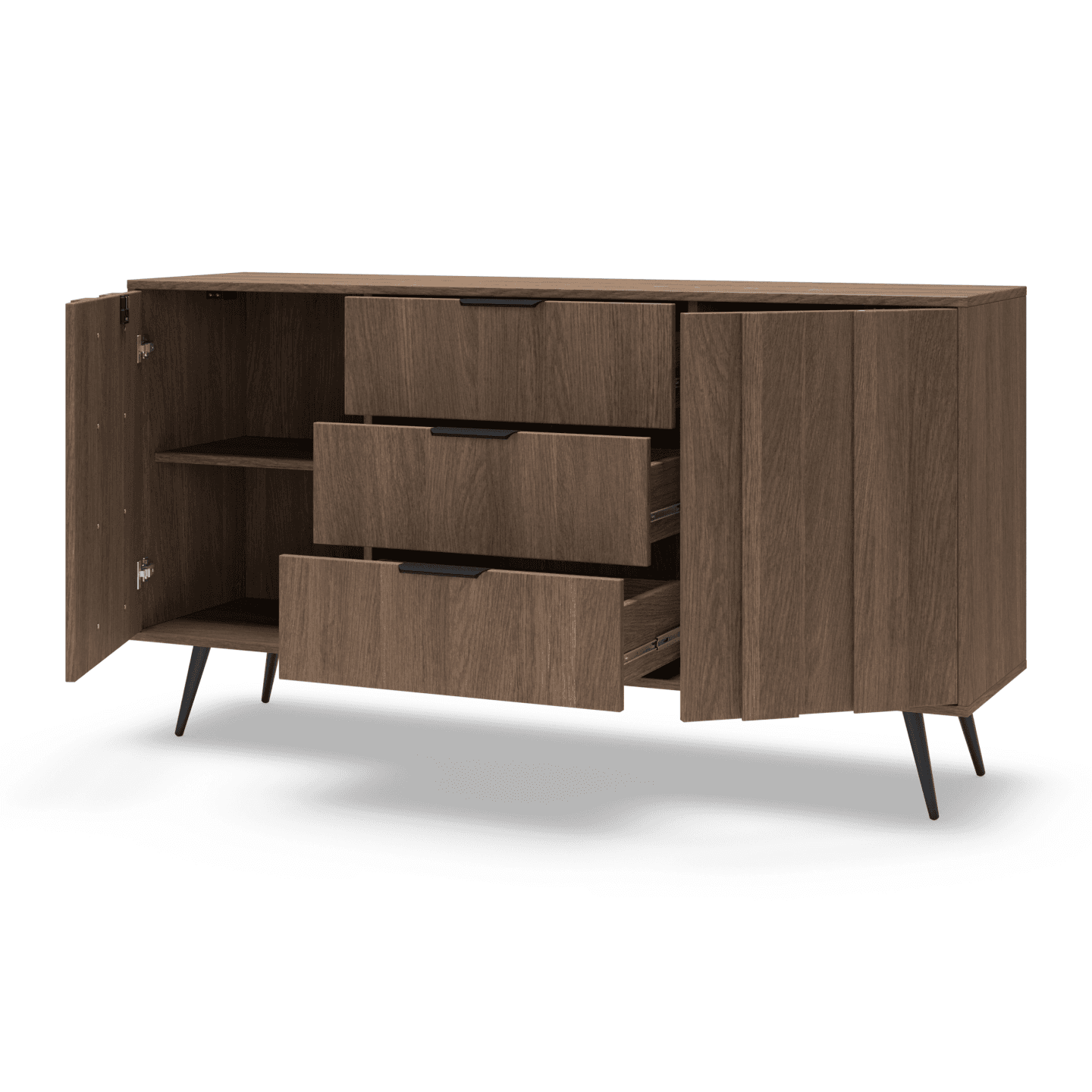 Komoda Novo 153 cm 3 szuflady Dąb Dunin