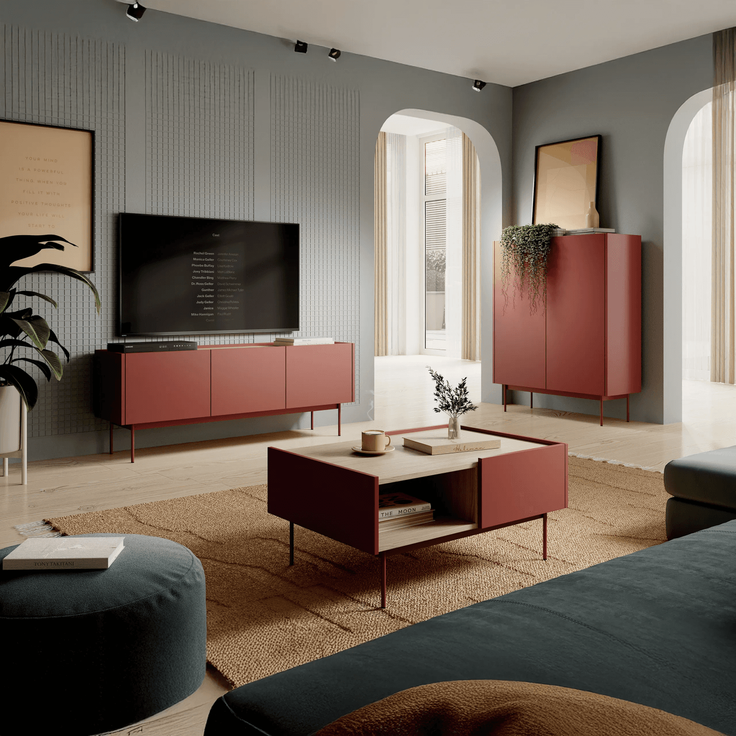 Stolik kawowy Chroma Ceramic Red