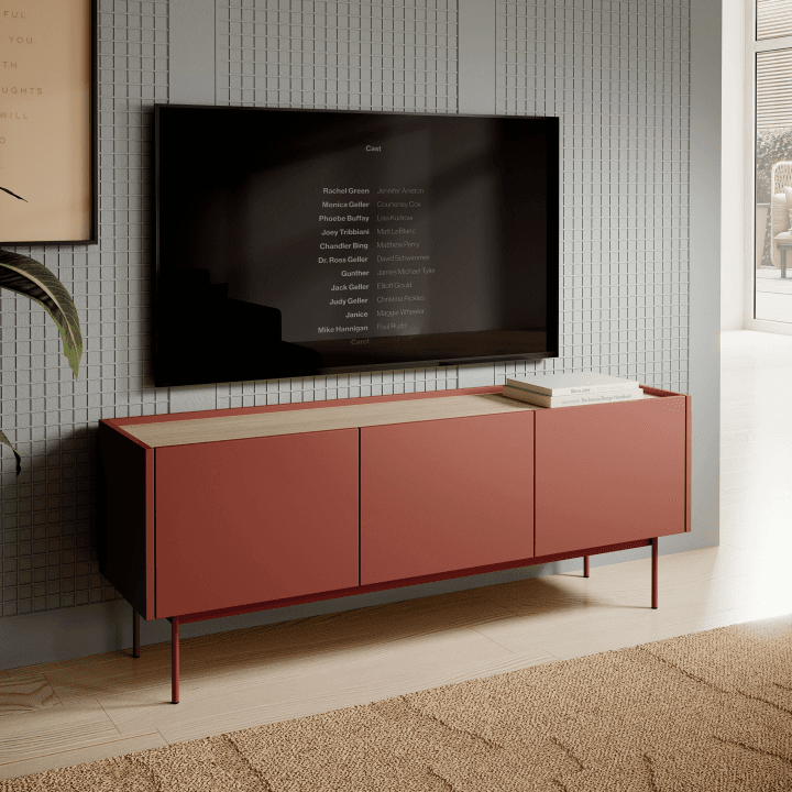 Szafka RTV Chroma Ceramic Red - zdjęcie 2