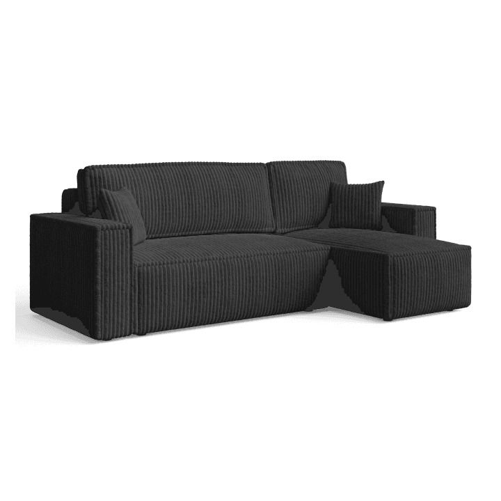 Stylowy narożnik ARON L z pojemnikiem | Uniwersalny | Tkanina Tilia 100