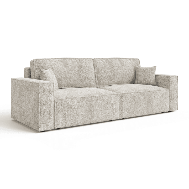 Elegancka sofa ARON S z funkcją spania | Rozkładana | Tkanina Bella 05