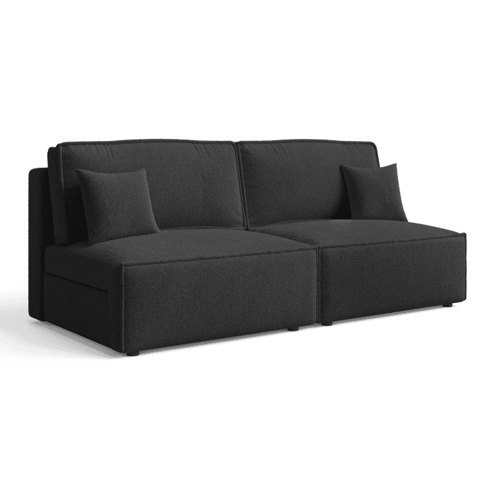 Stylowa sofa ARON S MINI do małego salonu | Rozkładana | Tkanina Quelle 100
