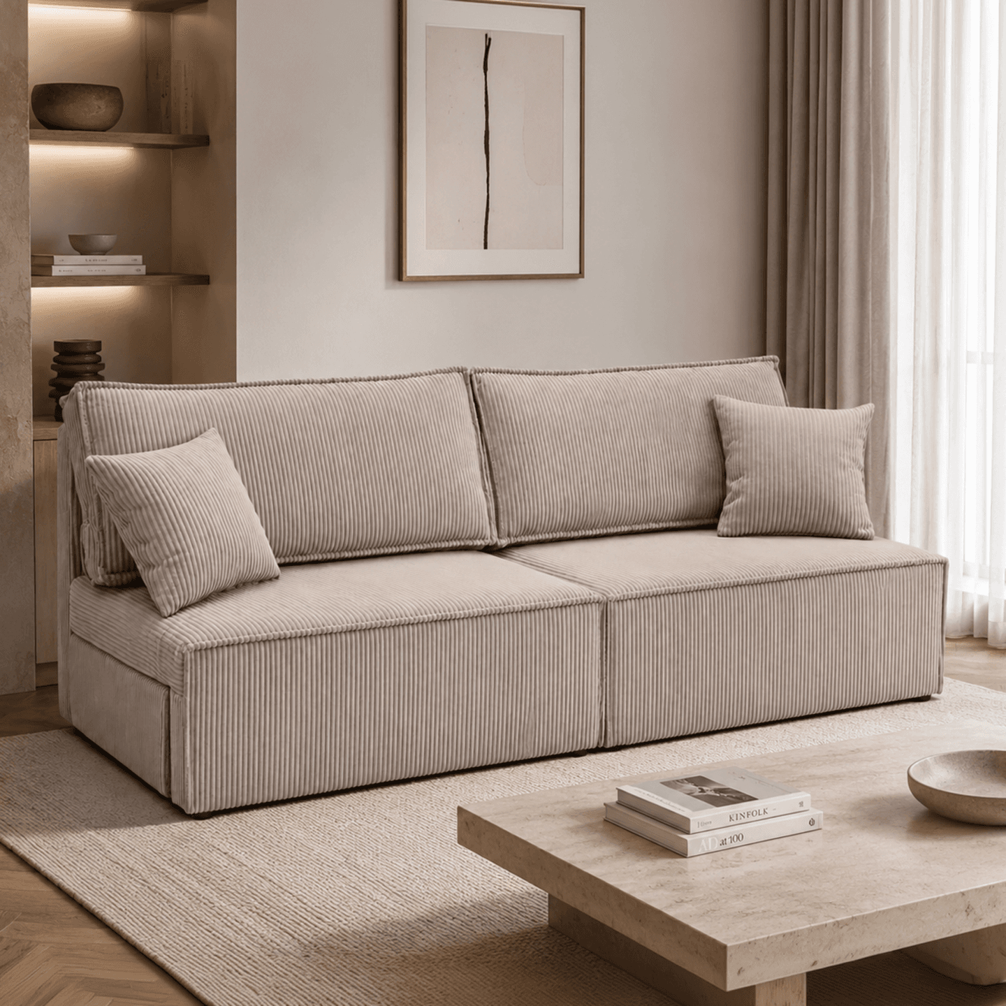 Elegancka sofa ARON S MINI do wypoczynku | Rozkładana | Tkanina Tilia 90