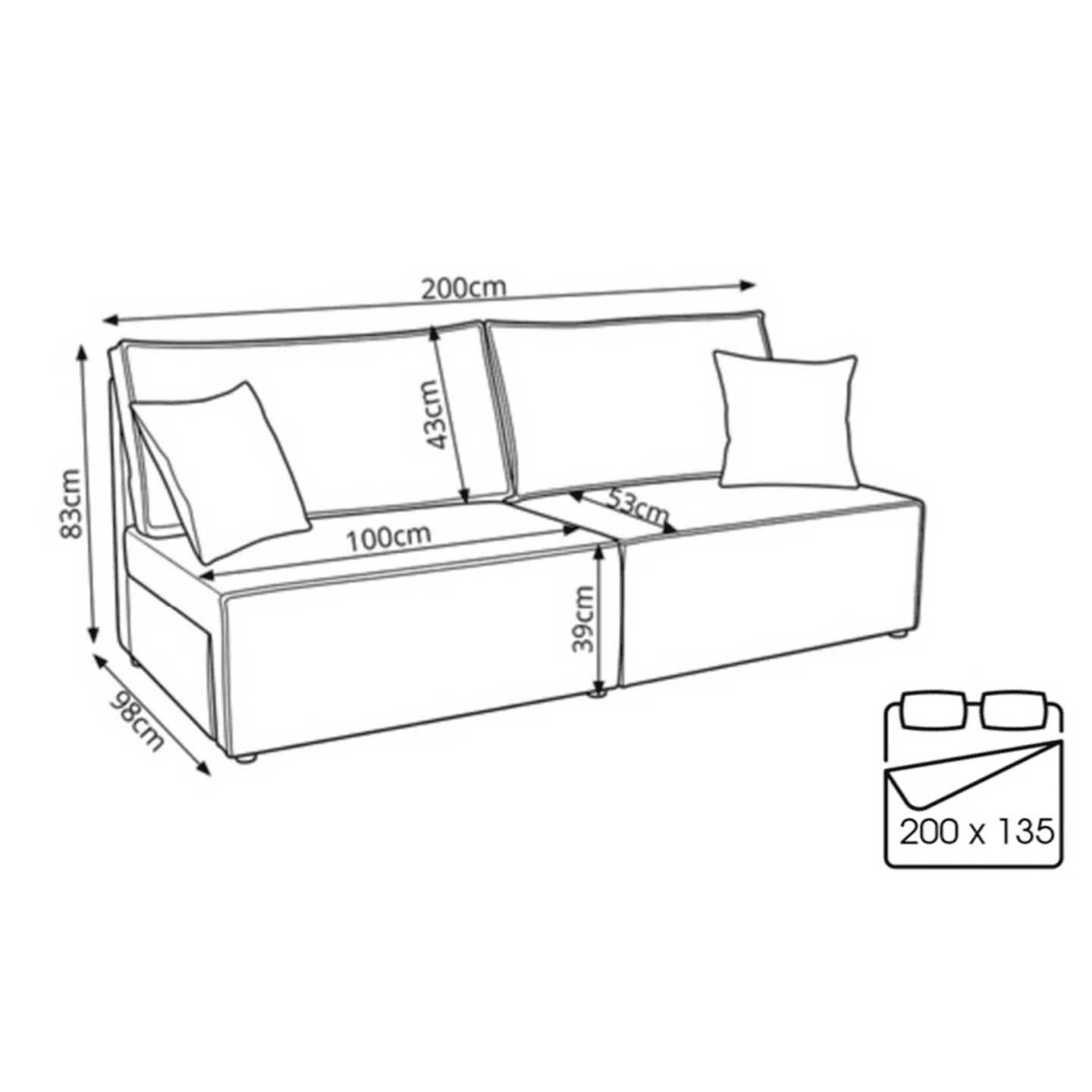 Elegancka sofa ARON S MINI do wypoczynku | Rozkładana | Tkanina Tilia 90