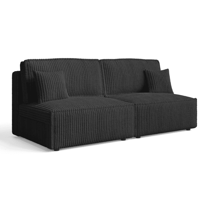 Stylowa sofa ARON S MINI z pojemnikiem | Rozkładana | Tkanina Tilia 100