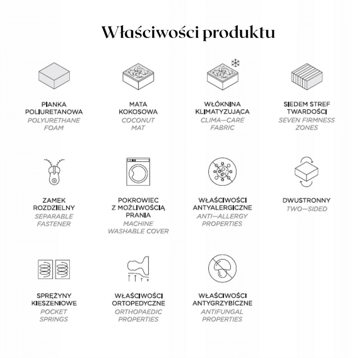 Materac Pocket Kokos 120x200