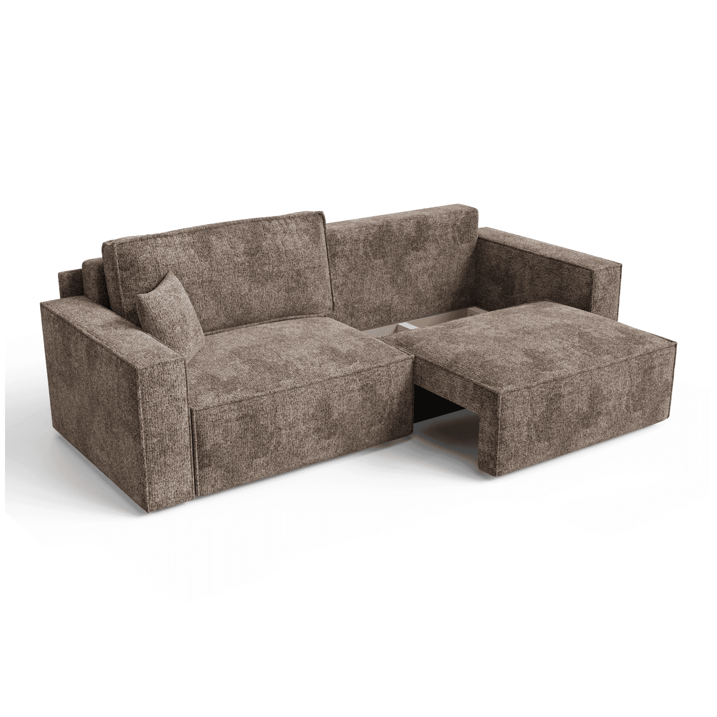 Komfortowy ARON S CORNER sofa-narożnik | Rozkładany | Tkanina Bella 45