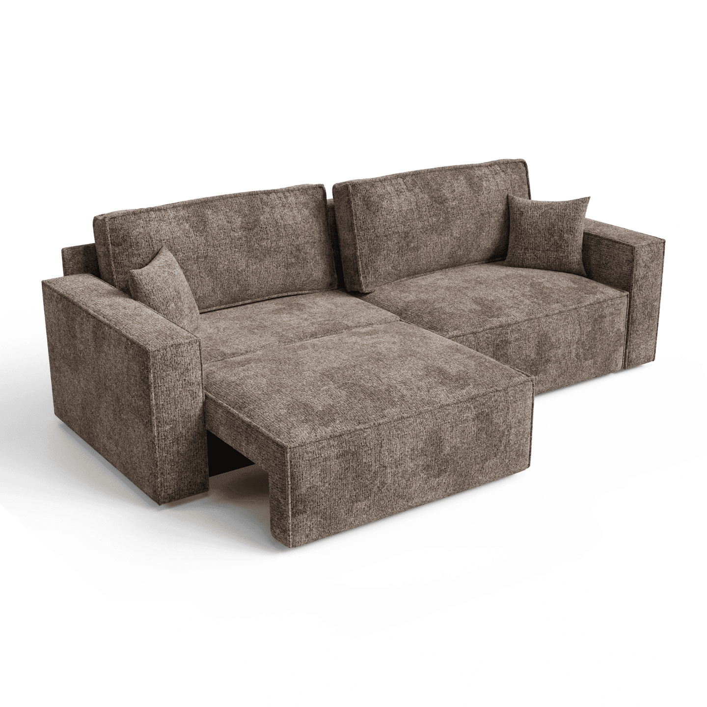Stylowy ARON S CORNER sofa-narożnik | Rozkładany | Tkanina Bella 50