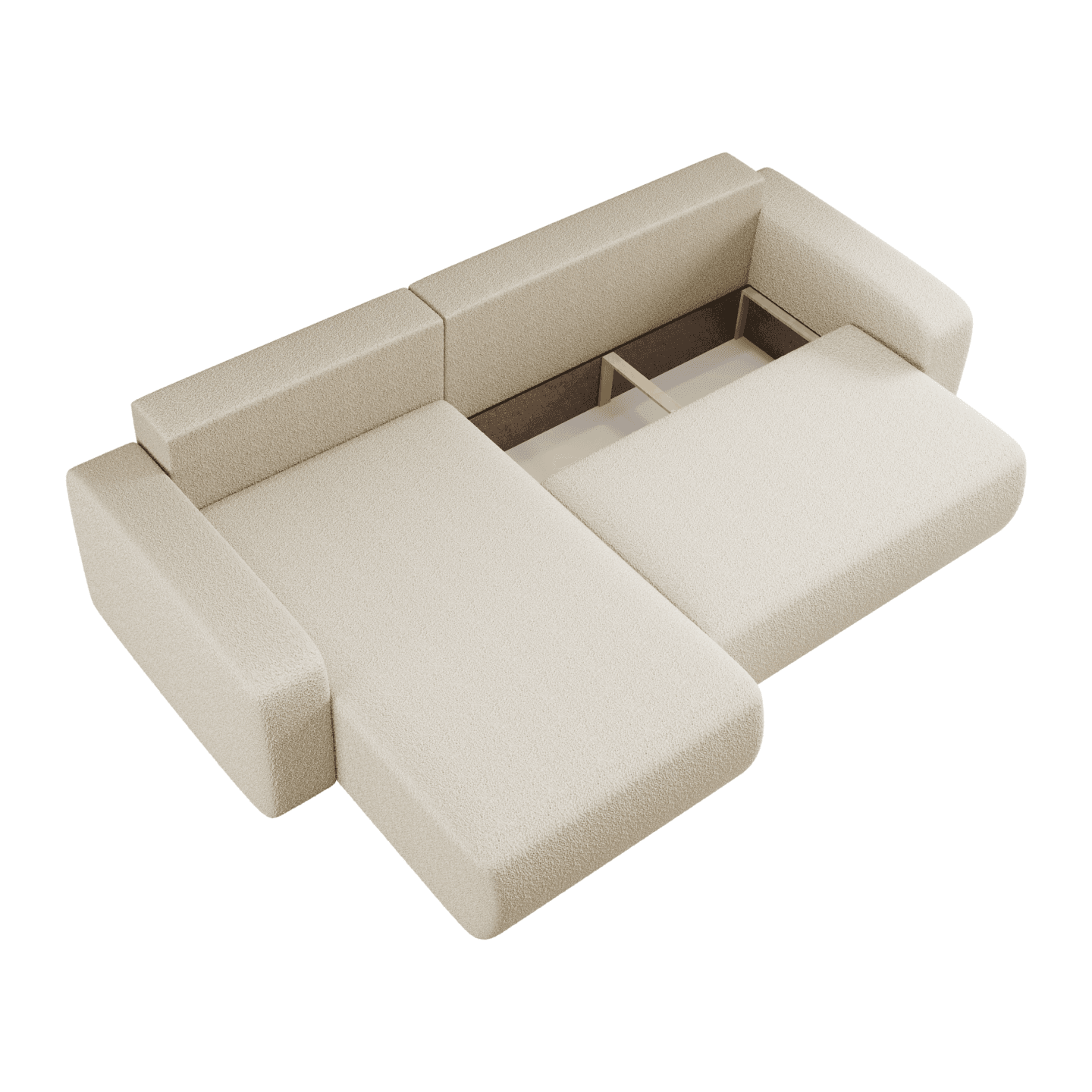Narożnik LARGO XL rozkładany z pojemnikiem | Uniwersalny | Tkanina Poso 110