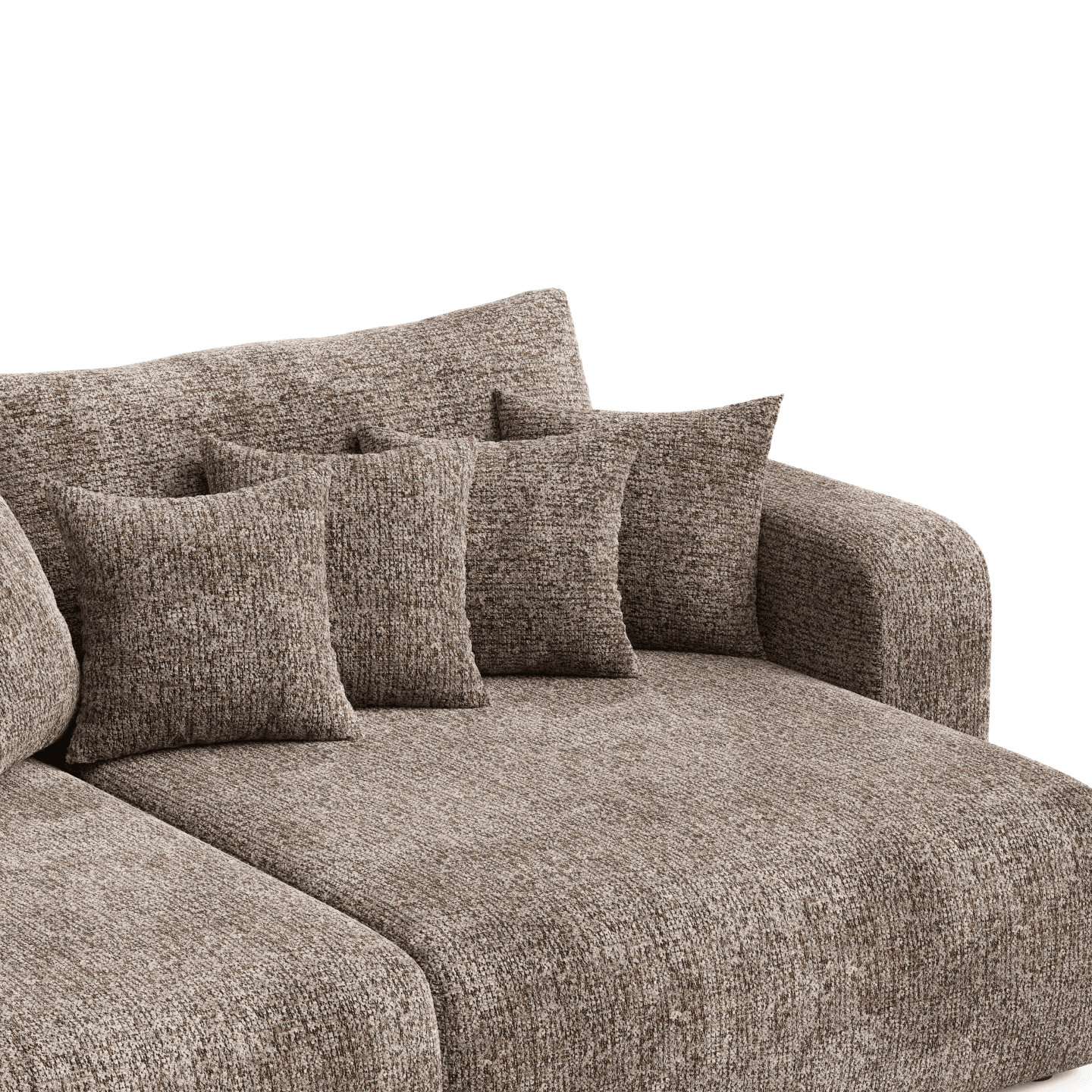 Sofa FIORO S z poduszkami i funkcją spania do salonu | Tkanina Bella 65