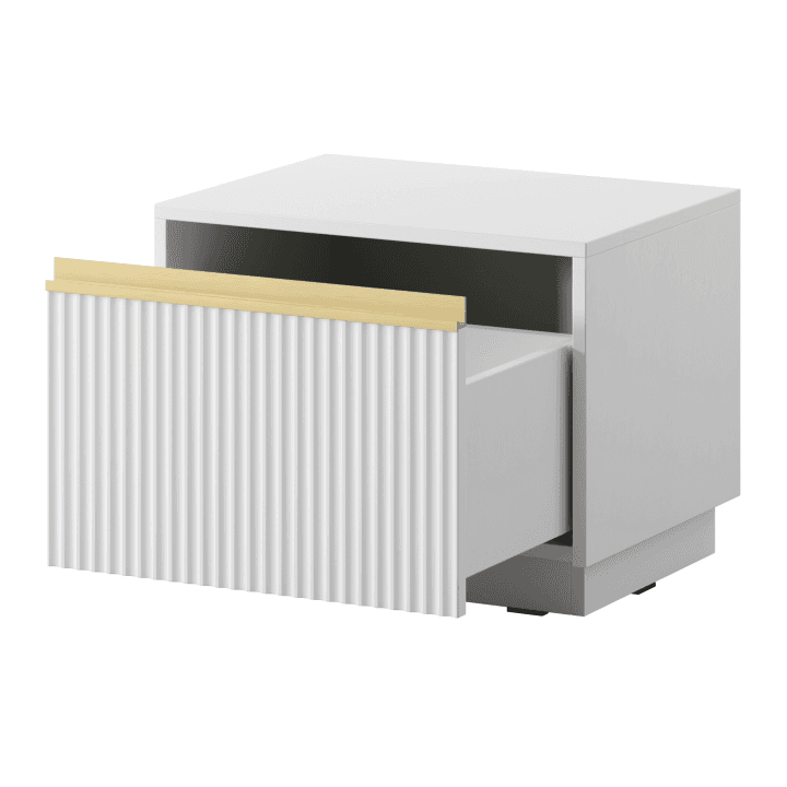 Stolik nocny Gold 54 cm Biały - zdjęcie 2