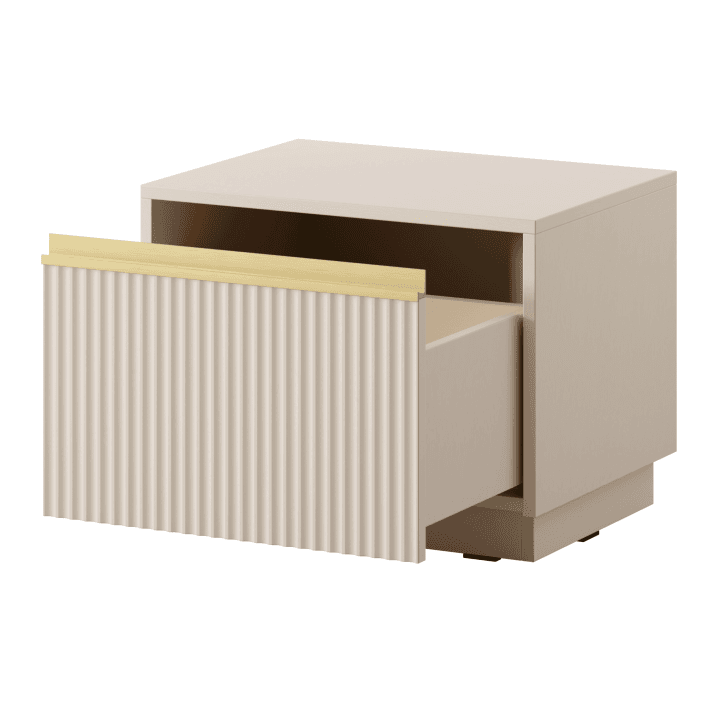 Stolik nocny Gold 54 cm Beż piaskowy - zdjęcie 2