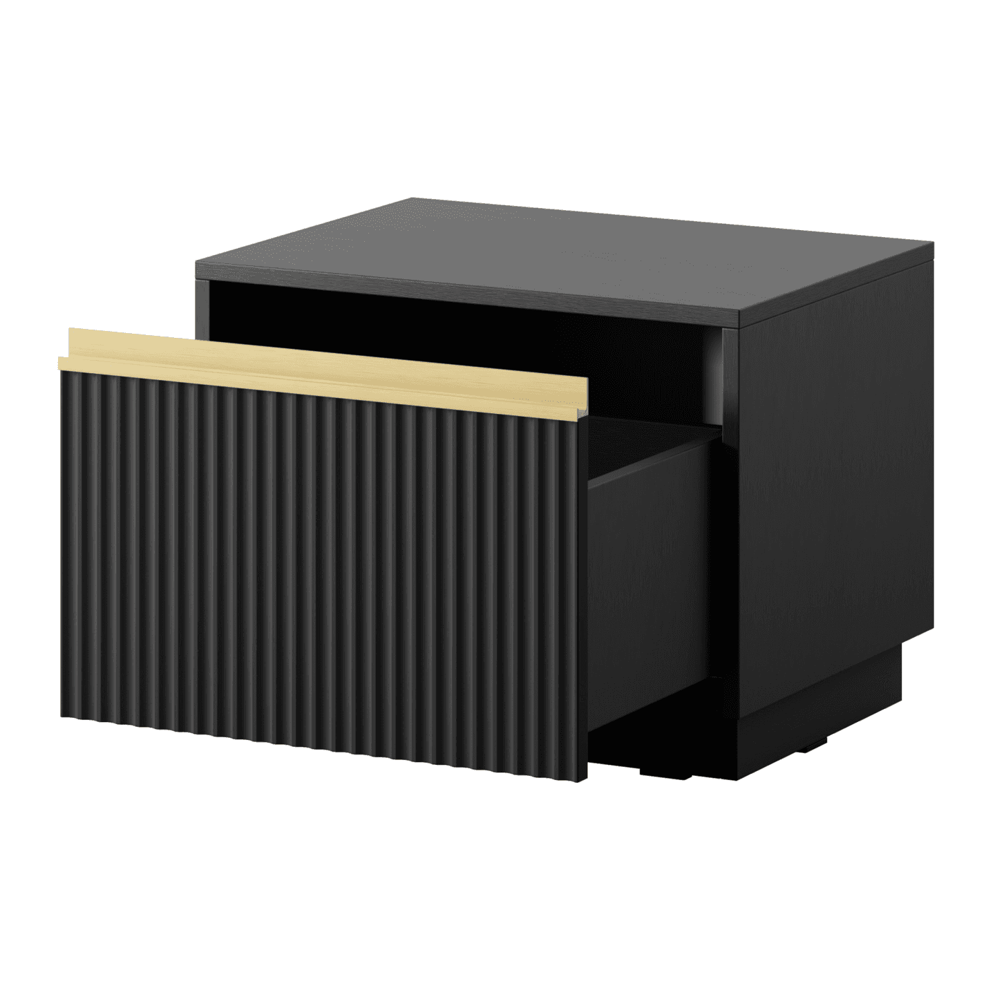 Stolik nocny Gold 54 cm Czarny