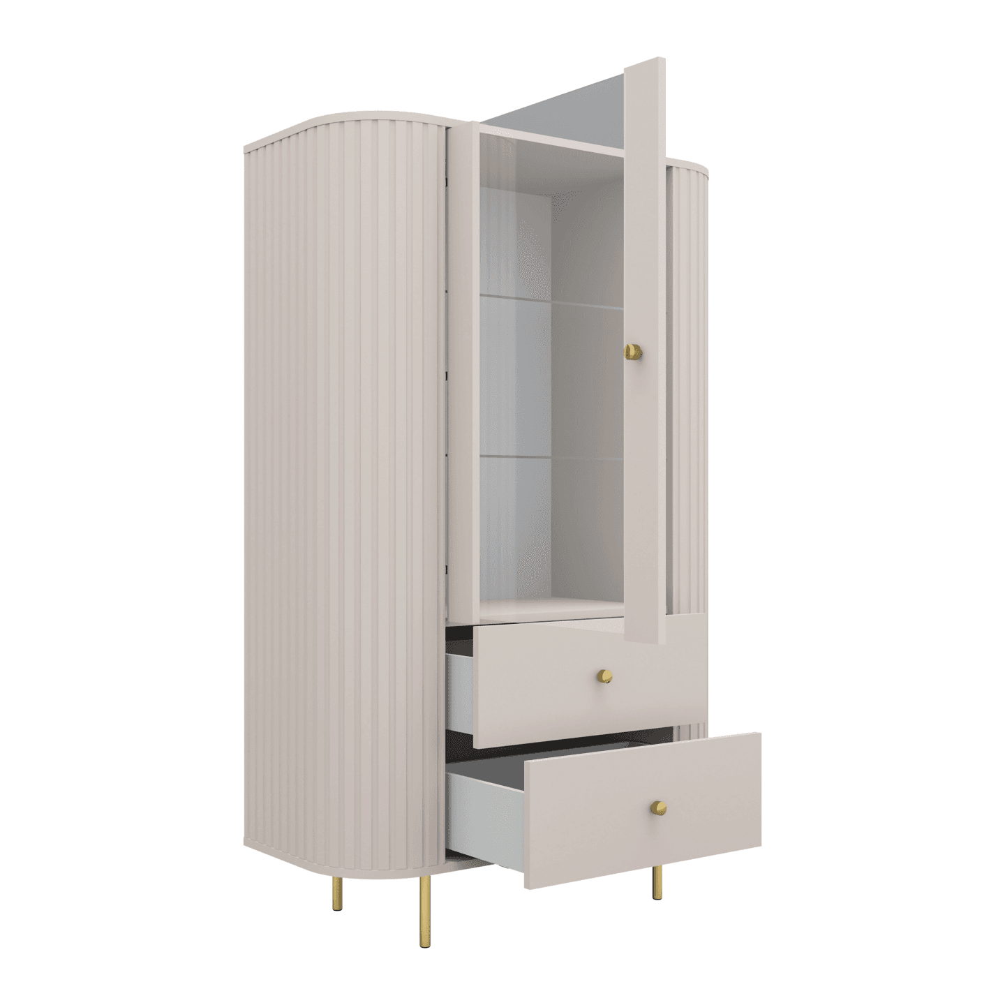 Witryna Fiero 98 cm Beż piaskowy