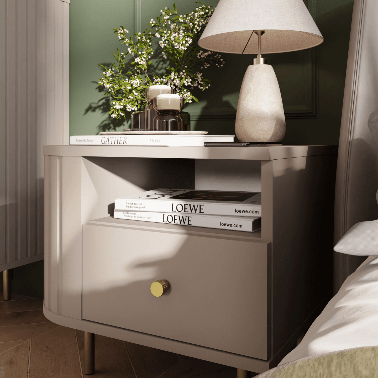 Szafka nocna Fiero 48 cm Beż piaskowy