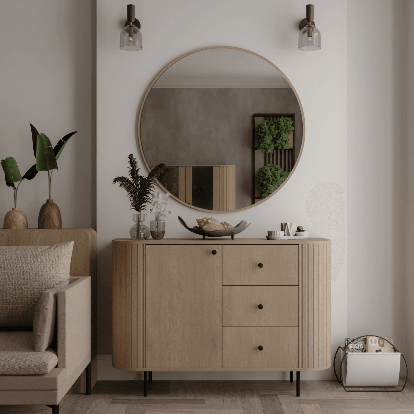 Komoda Fiero 123 cm trzy szuflady Dąb cremona - zdjęcie 2