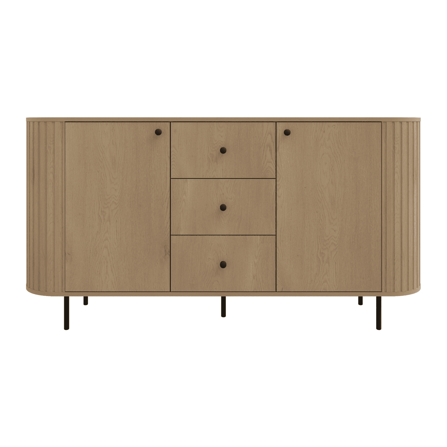 Komoda Fiero 165 cm trzy szuflady Dąb cremona