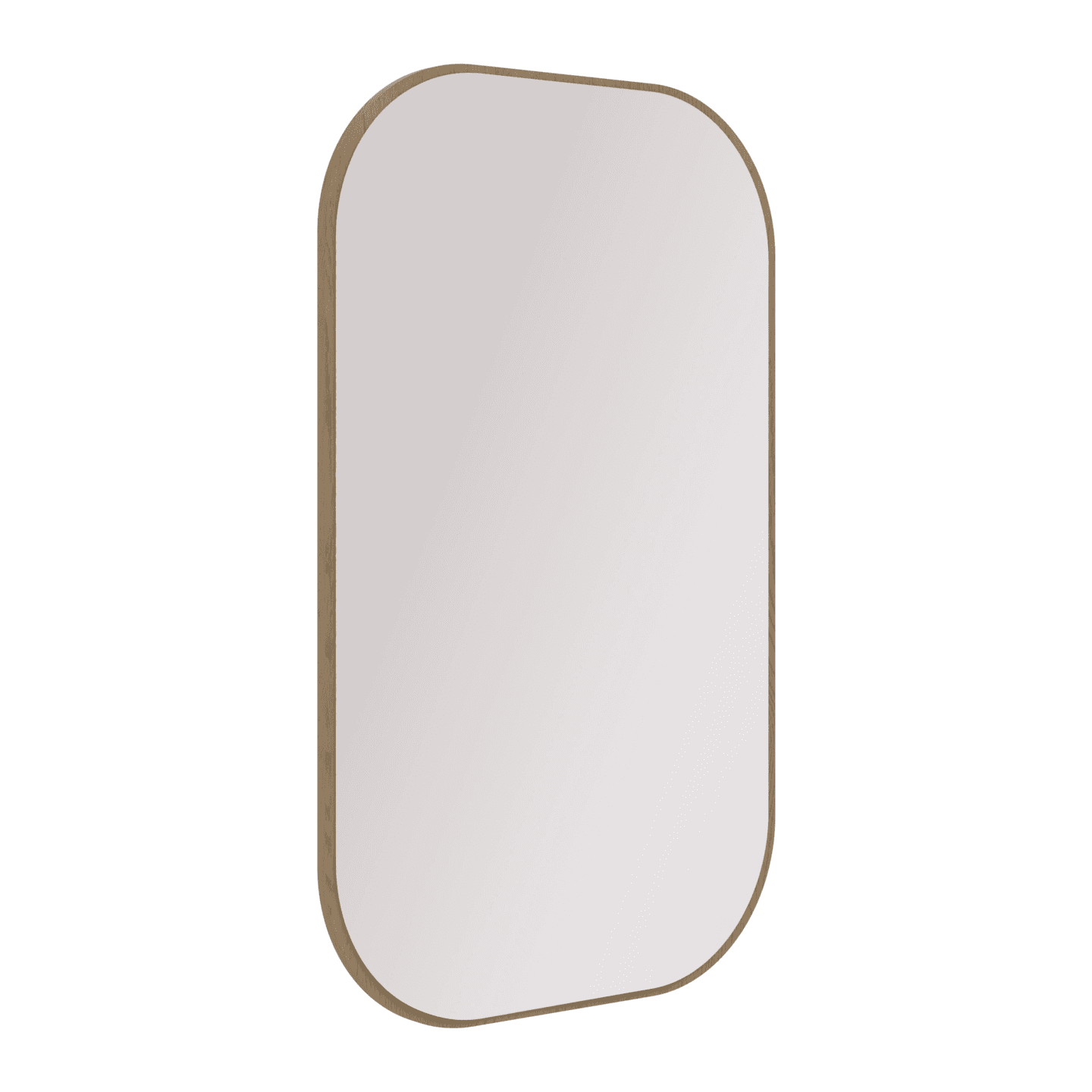 Owalne lustro Fiero 110 cm obrzeże Dąb cremona