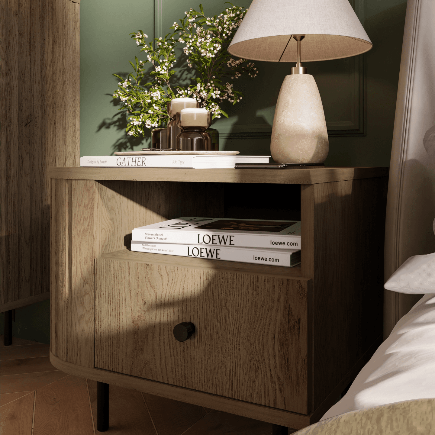 Szafka nocna Fiero 48 cm Dąb cremona