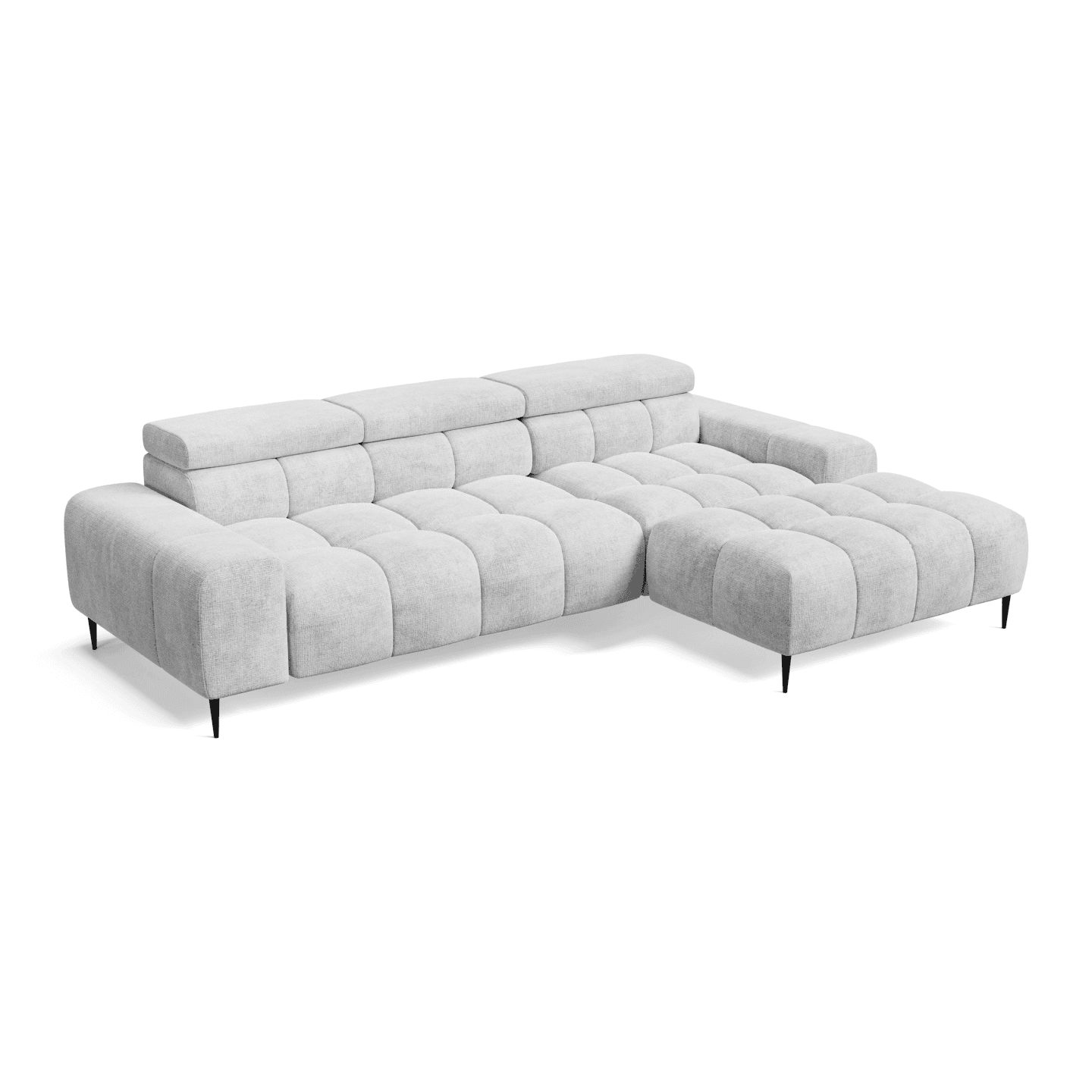 Narożnik PLAZA MINI z elektrycznym wysuwem siedziska | Tkanina Cremona 81