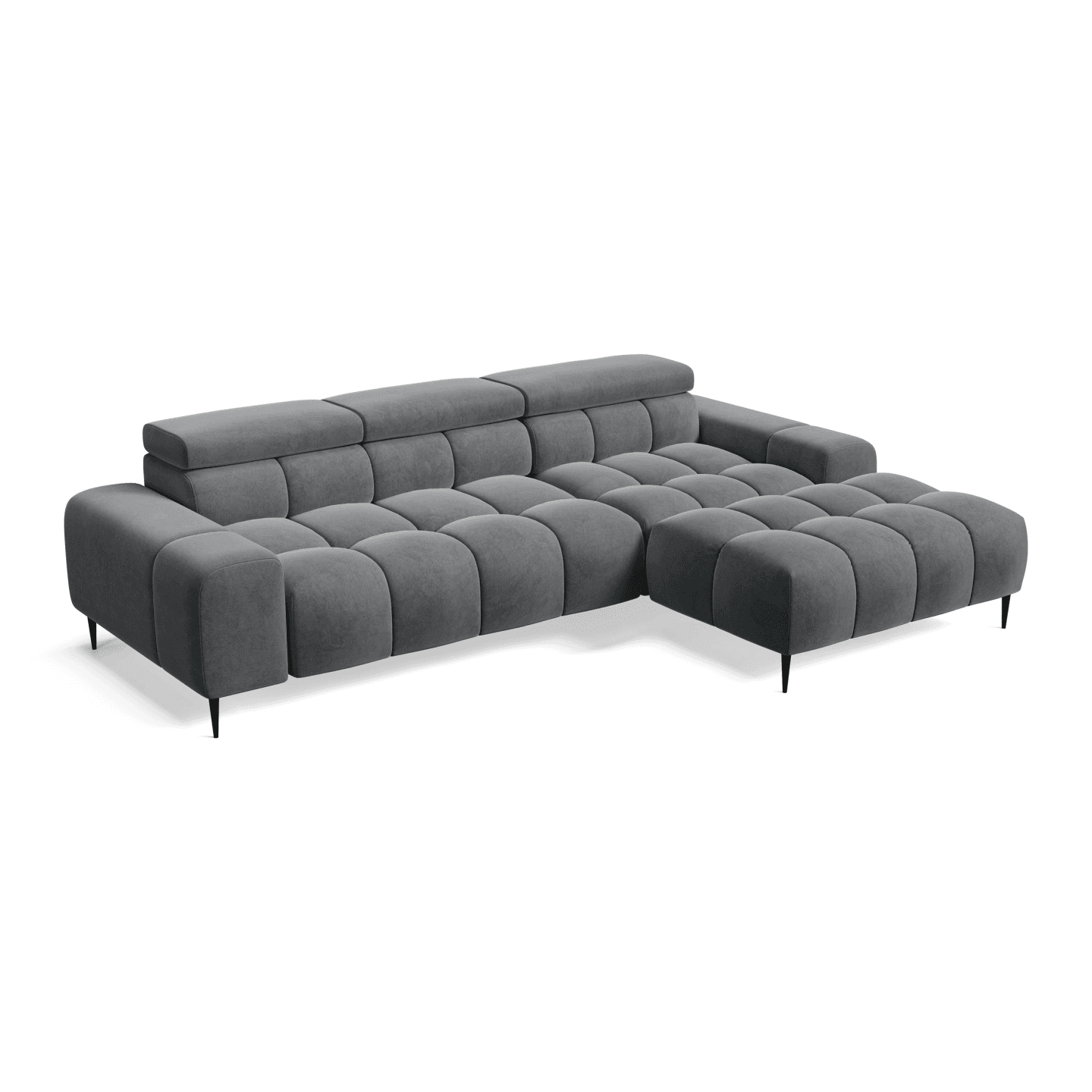 Pikowany narożnik PLAZA MINI na metalowych nóżkach