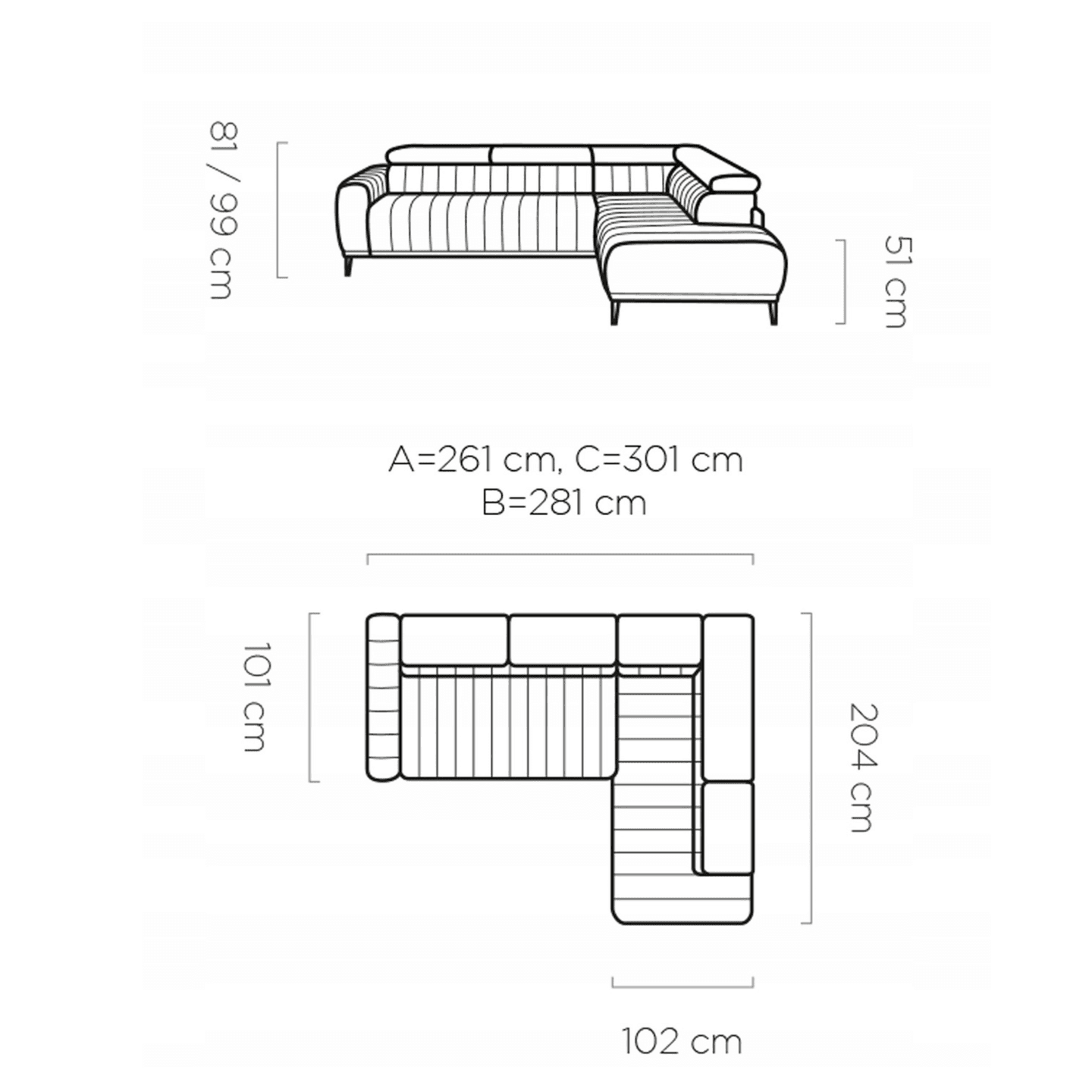 Narożnik Gandi L120