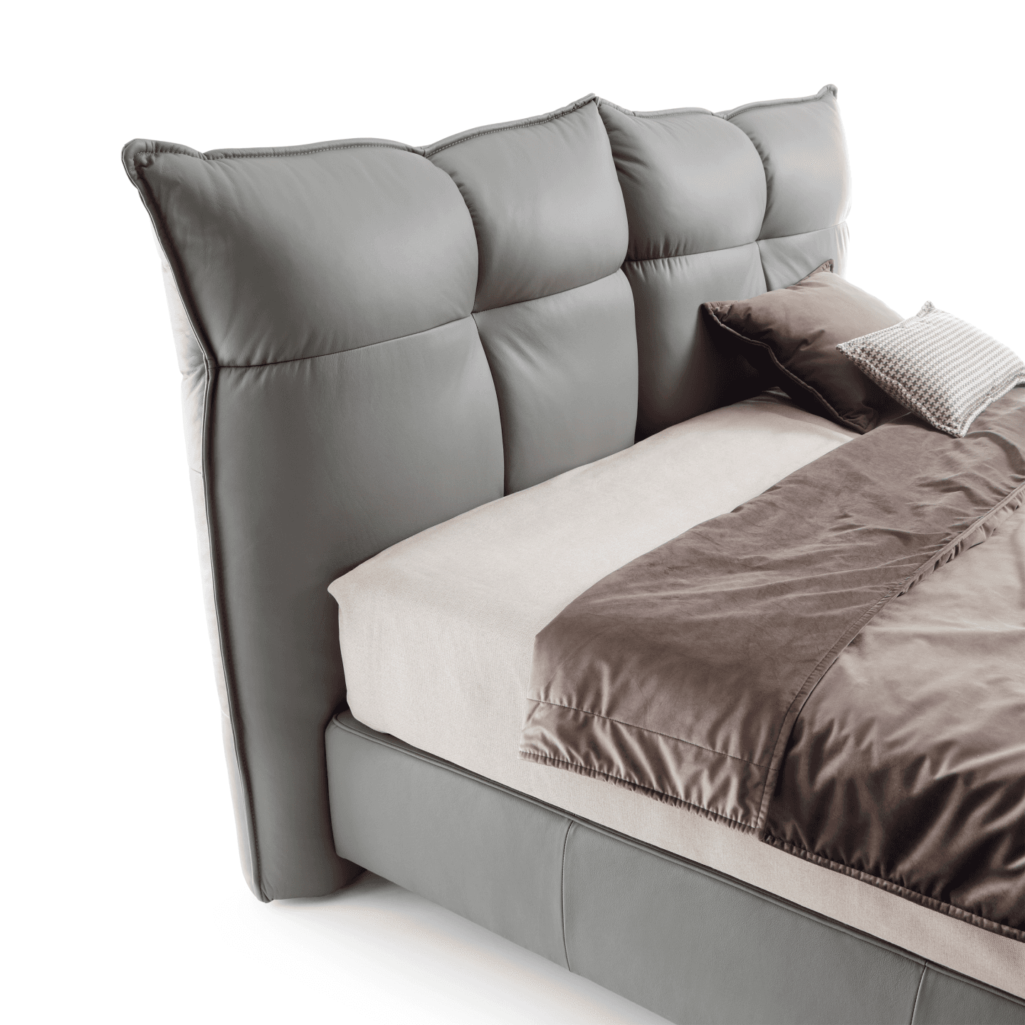 Łóżko Cadis 140x200 Skóra naturalna