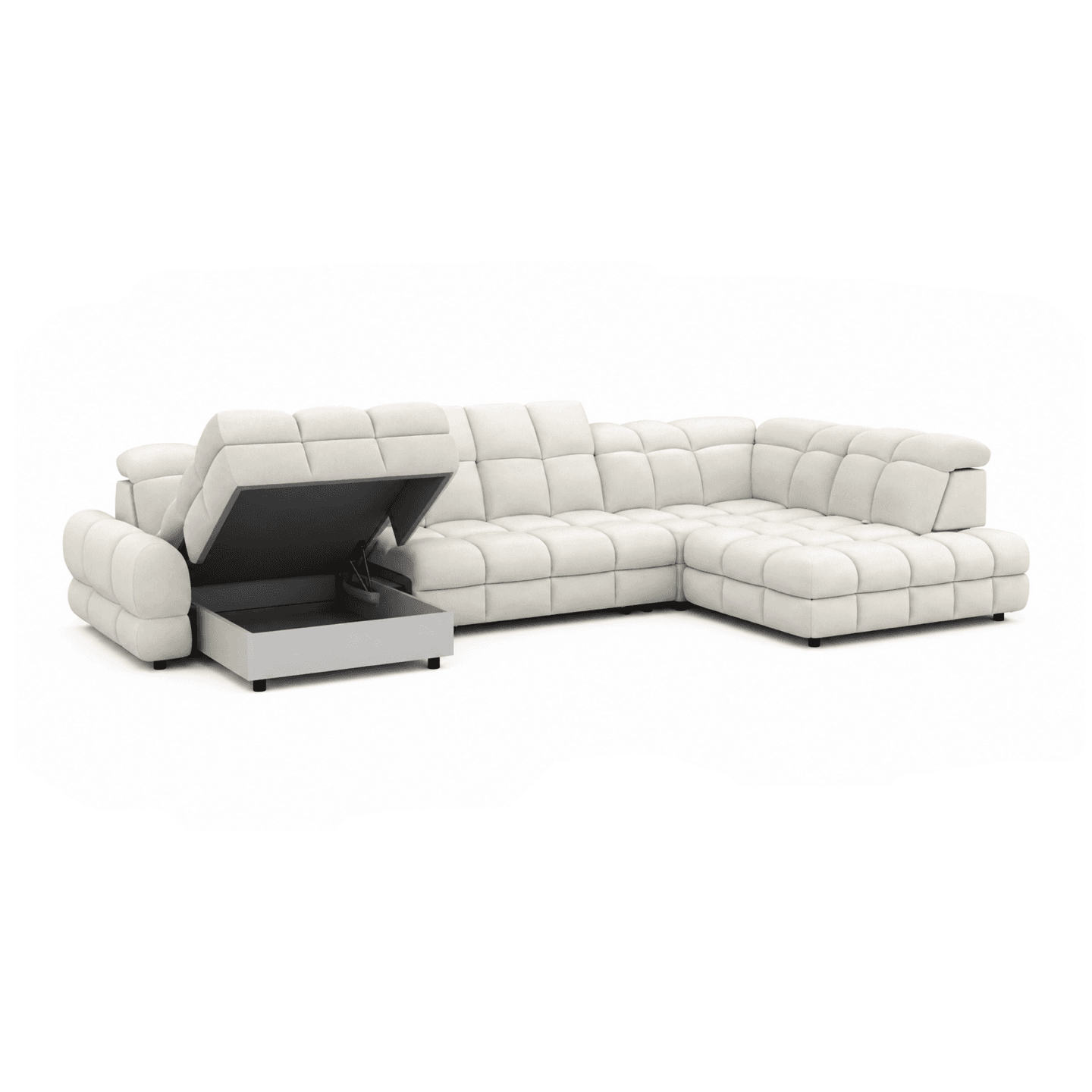 Duży narożnik TOLLO XL z ruchomymi zagłówkami | Tkanina Aphrodite 12