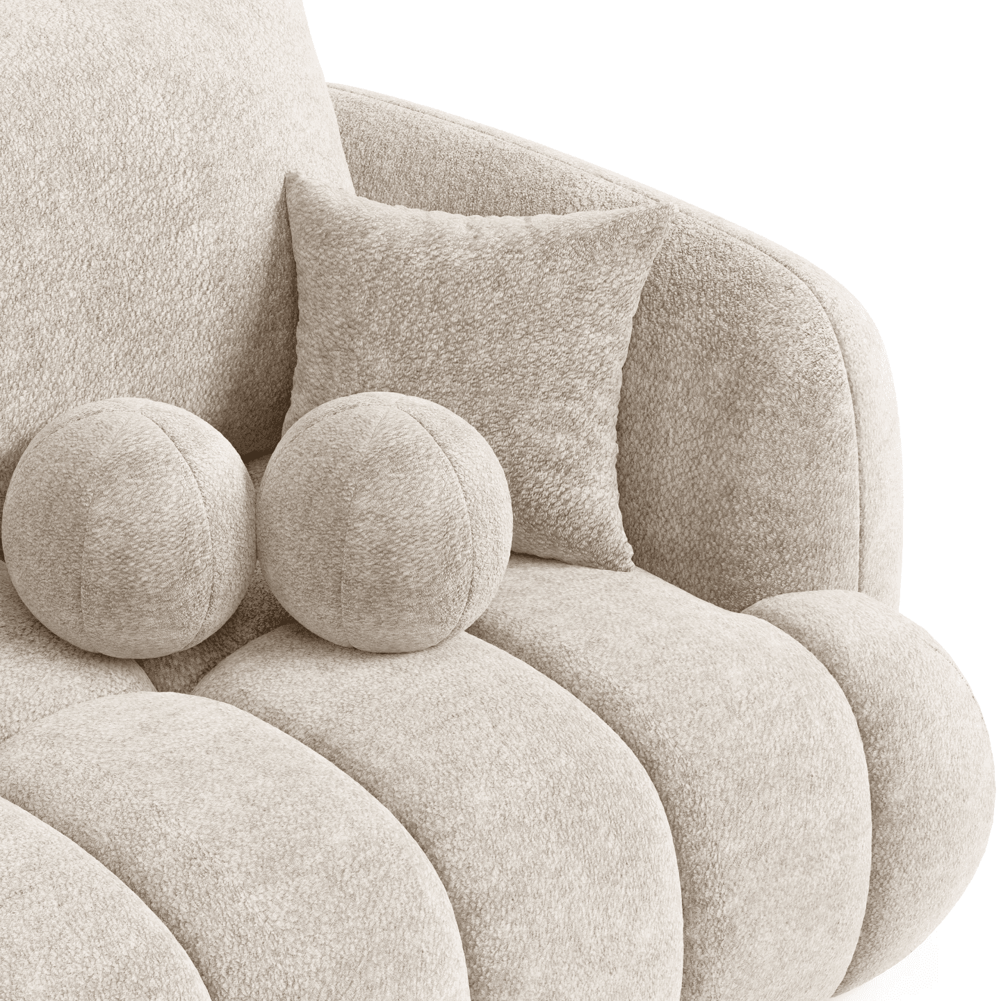 Nowoczesna Sofa COCO 2 z funkcją spania i poduszkami | Tkanina Aphrodite 5
