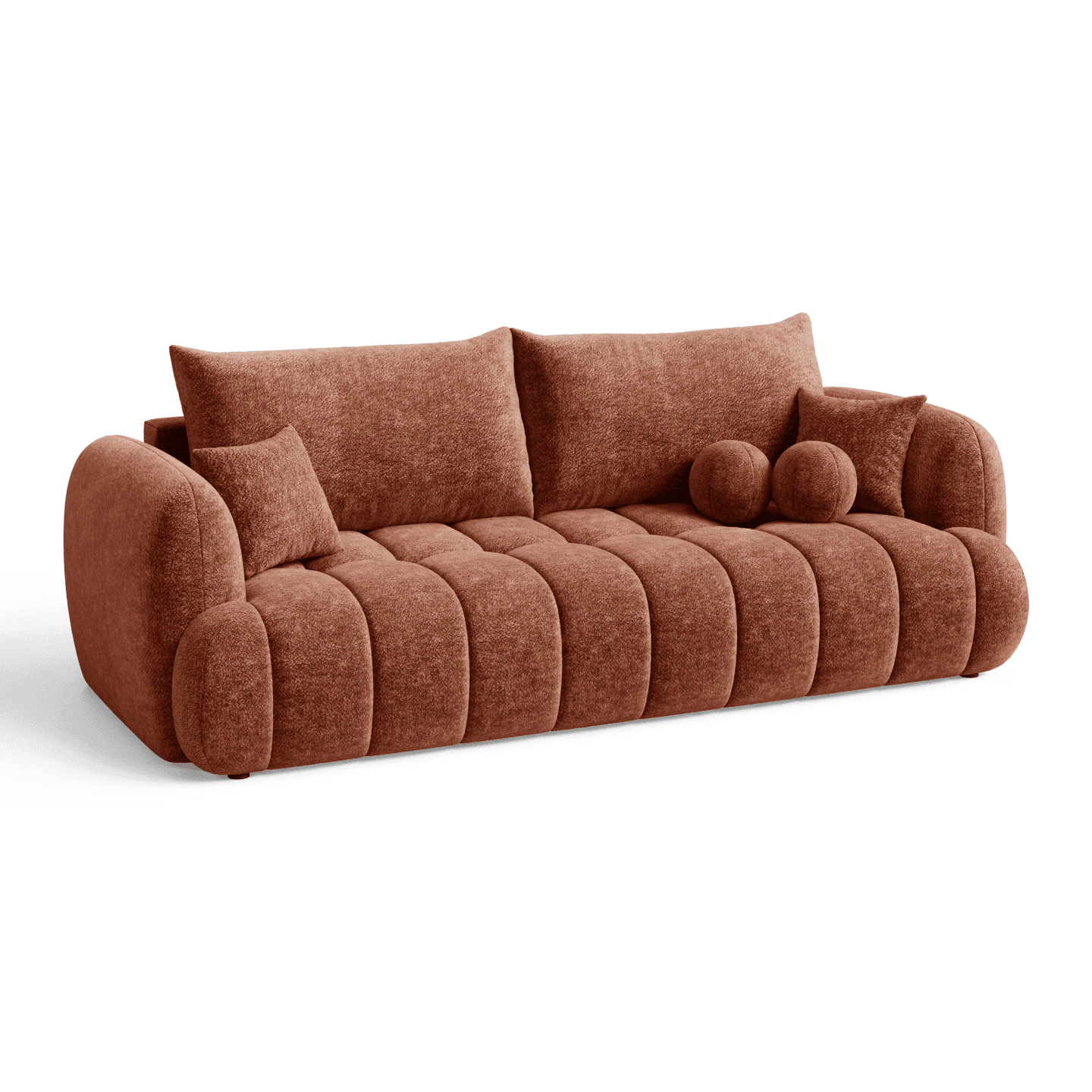 Elegancka Sofa COCO 2 z funkcją spania i poduszkami | Tkanina Aphrodite 9