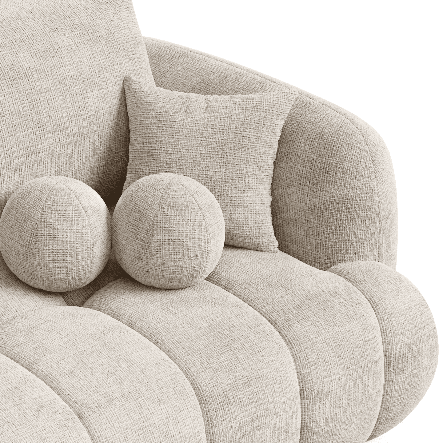 Luksusowa Sofa COCO 2 z poduszkami oraz funkcją spania | Tkanina Cremona 01