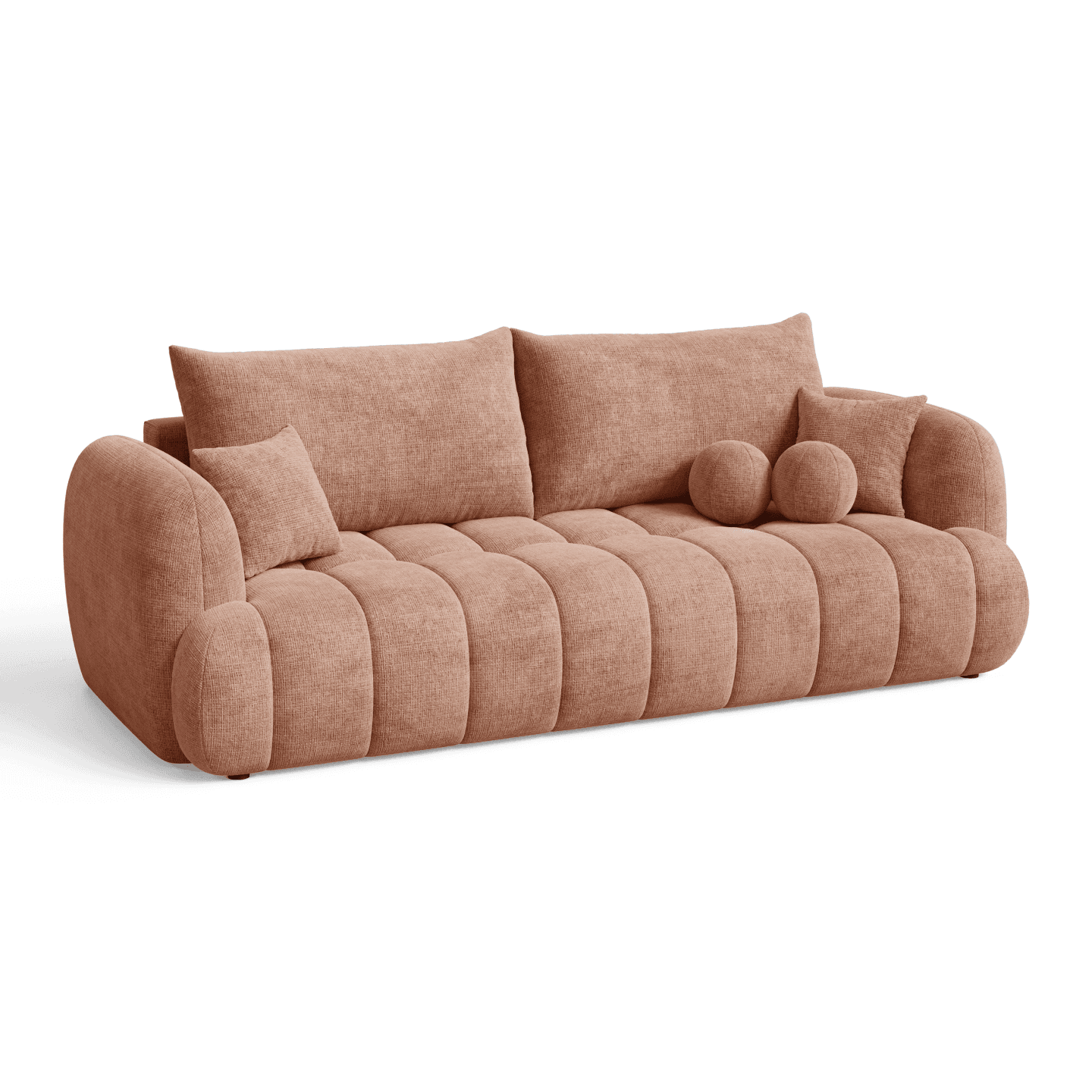 Sofa COCO 2 stylowa z poduszkami oraz funkcją spania | Tkanina Cremona 52