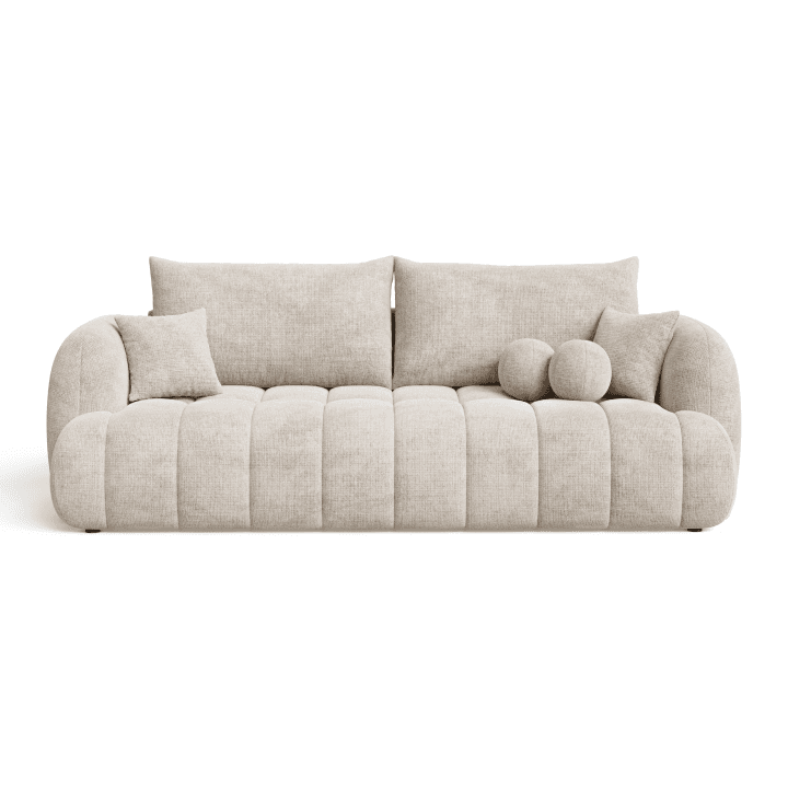 Nowoczesna Sofa COCO 2 z funkcją spania i poduszkami | Tkanina Cremona 97 - zdjęcie 2
