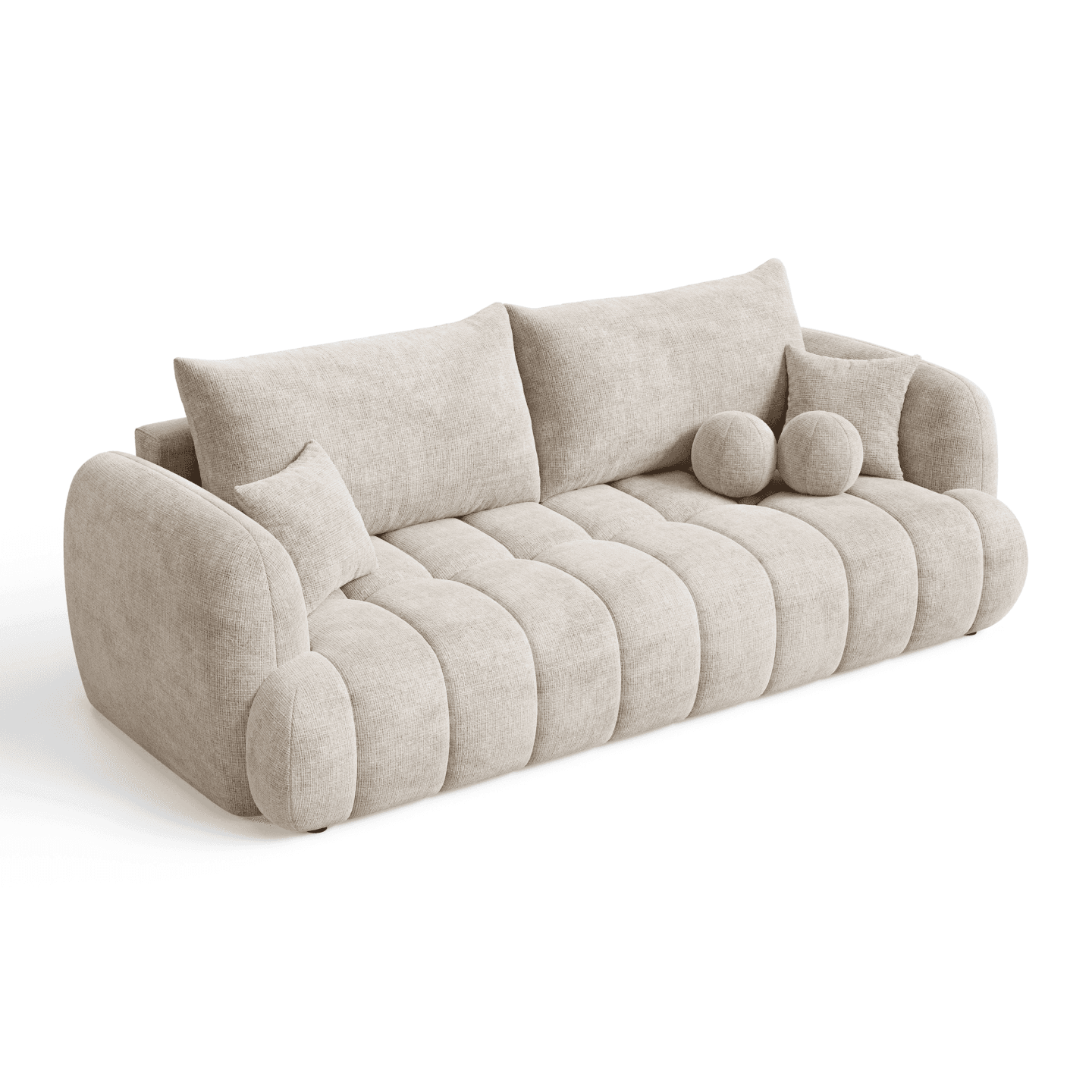 Nowoczesna Sofa COCO 2 z funkcją spania i poduszkami | Tkanina Cremona 97