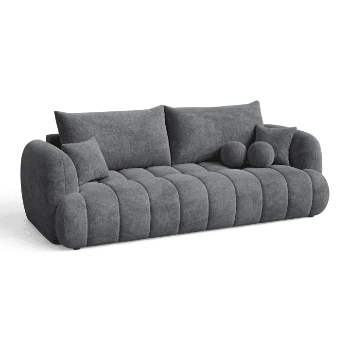 Nowoczesna Sofa COCO 2 z funkcją spania i poduszkami | Tkanina Cremona 97