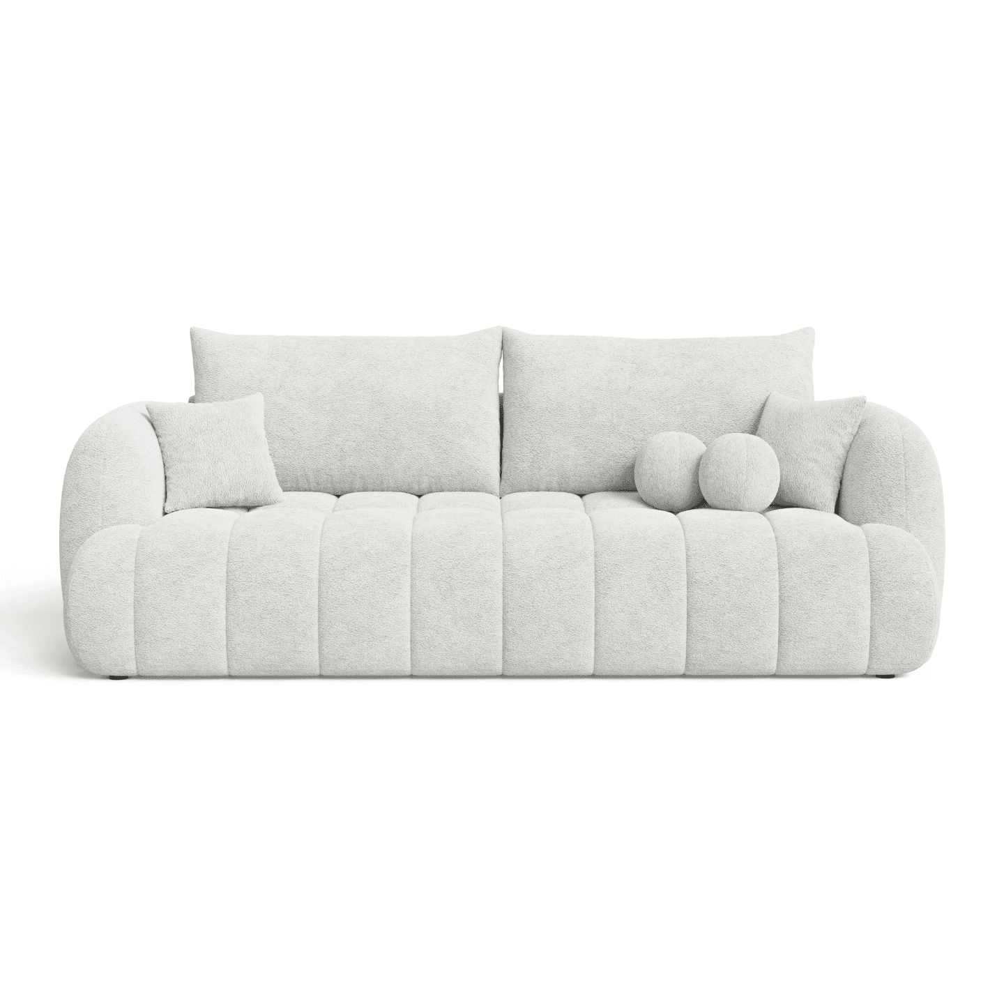 Elegancka Sofa COCO 2 rozkładana z poduszkami do salonu | Tkanina Fredo 10