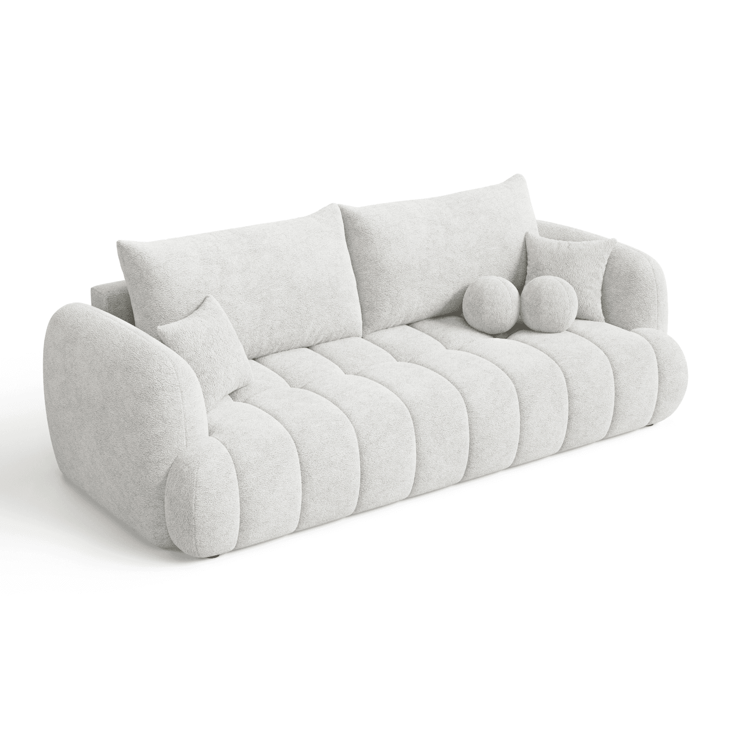 Elegancka Sofa COCO 2 rozkładana z poduszkami do salonu | Tkanina Fredo 10