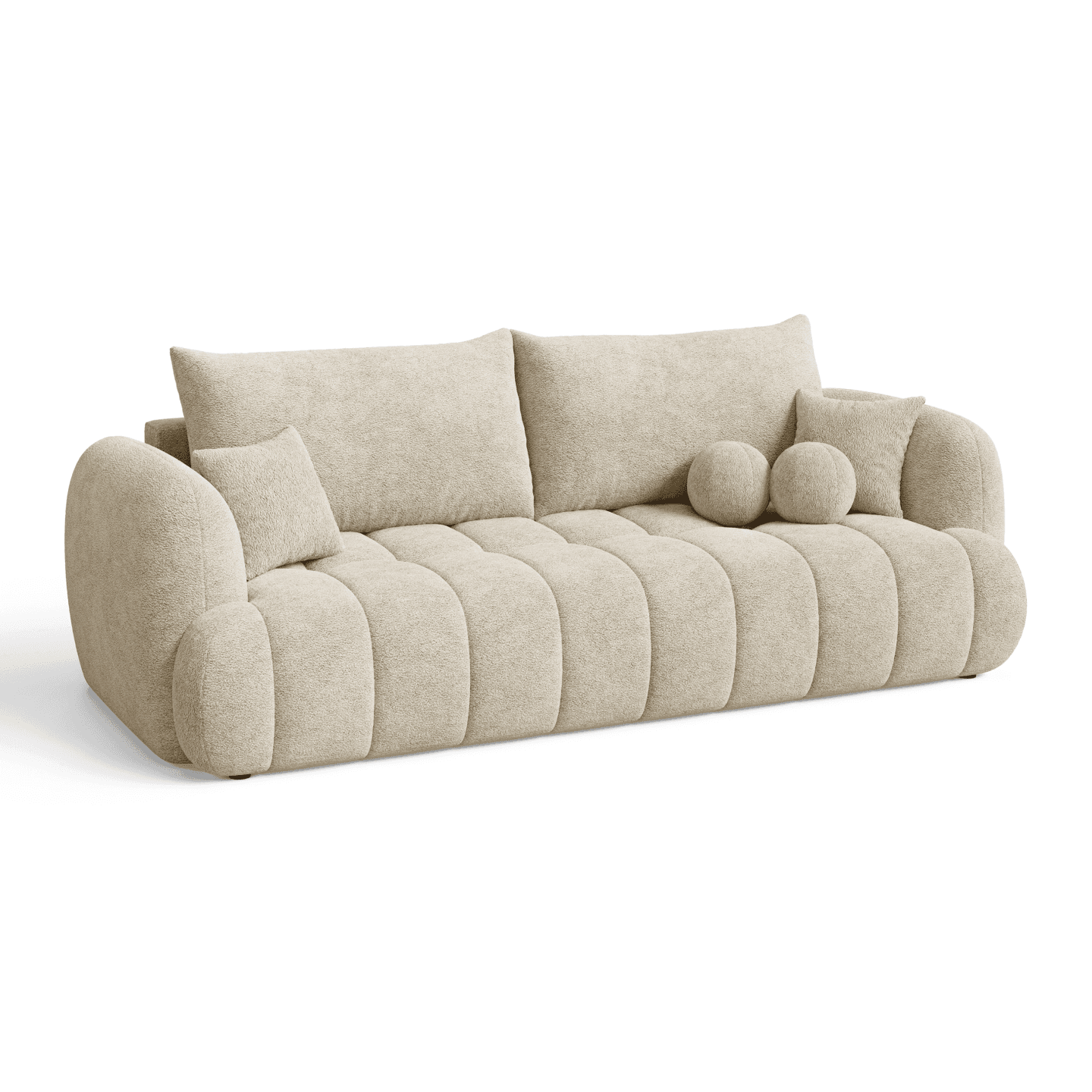 Elegancka Sofa COCO 2 rozkładana z poduszkami do salonu | Tkanina Fredo 10