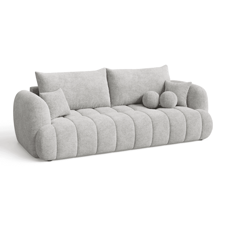 Sofa COCO 2 stylowa z poduszkami do nowoczesnego salonu | Tkanina Fredo 35